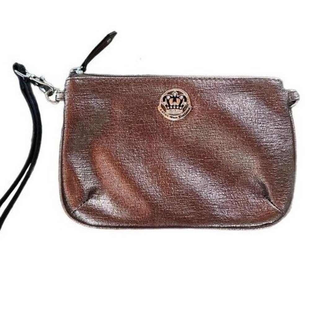 Kathy Van Zeeland Wristlet Bronze Metallic Rhinestone Crown OS